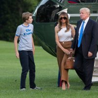 Barron, Melania i Donald Trump