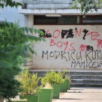 Grafiti protiv Luke Modrića u Zadru (3)