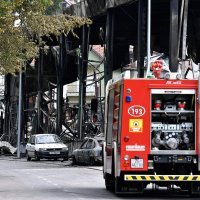 Očevid na zgarištu sportske dvorane Jelenovac dan nakon požara