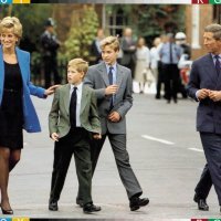 Princeza Diana sa sinovima Williamom i Harryjem te princom Charlesom