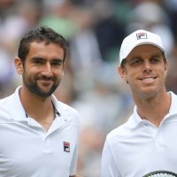 Marin Čilić i Sam Querrey na početku meča