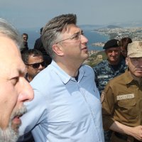 Plenković na požarištu iznad Podstrane
