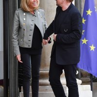 Brigitte Macron i Bono Vox