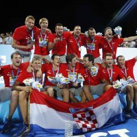 Slavlje hrvatskih vaterpolista