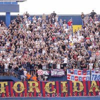 Navijači na tribinama za vrijeme utakmice GNK Dinamo - HNK Hajduk