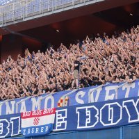 Navijači na tribinama za vrijeme utakmice GNK Dinamo - HNK Hajduk