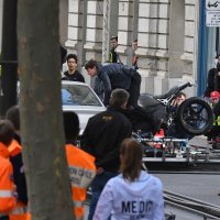 Tom Cruise na snimanju u Parizu u travnju 2017.