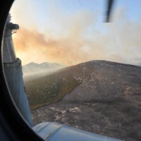Pogled iz helikoptera na požare koji su buknuli na zadarskom području