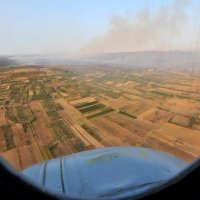 Pogled iz helikoptera na požare koji su buknuli na zadarskom području