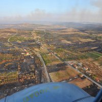 Pogled iz helikoptera na požare koji su buknuli na zadarskom području