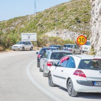 Kilometarske kolone na graničnom prijelazu Brgat