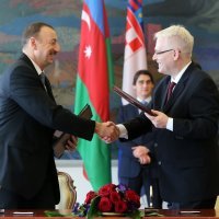Predsjednik Azerbajdžana u Zagrebu 2013. s predsjednikom RH Ivom Josipovićem