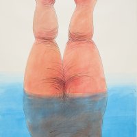 Bez naziva, 2002., Akvarel i tuš, 100 x 70 cm