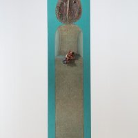 Bez naziva, Kombinirana tehnika, 190 x 44,5 x 1 cm