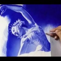 Balerina - crtež kemijskom olovkom