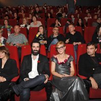 Leon Lučev i jasmila Žbanić na zagrebačkoj premijeri filma Otok ljubavi