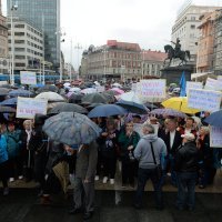 Prosvjed umirovljenika u Zagrebu