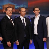 Heinz-Christian Strache, Christian Kern ,Sebastian Kurz