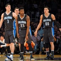 Damjan Rudež (3), CJ Wilcox (23) ve Aaron Gordon (00)