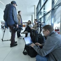 Novinarske ekipe na Tuđmanu