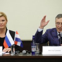 Kolinda Grabar Kitarović i rektor Viktor Grishin