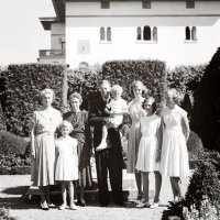 Princeza Sibylla, princeza Christina, kraljica Louise, kralj Gustaf VI Adolf, princ Carl Gustaf i princeza Margaretha