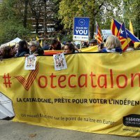 Prosvjed za neovisnost Katalonije u Bruxellesu