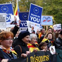 Prosvjed za neovisnost Katalonije u Bruxellesu