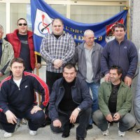 Marko Miljanić, stoji prvi slijeva, sa suborcima