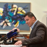 Nikola Grmoja na konferenciji za medije