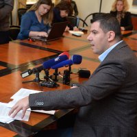 Nikola Grmoja na konferenciji za medije