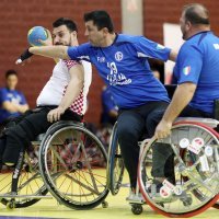 Rukomet u kolicima Hrvatska - Italija (Damjan Lisska)