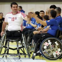 Rukomet u kolicima Hrvatska - Italija (Dino Sokolovic)