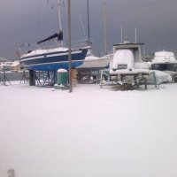 Snijeg na otoku Ižu