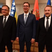 Bakir Izetbegović, Mladen Ivanić i Aleksandar Vučić