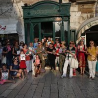 Ljubitelji knjige prosvjedovali protiv zatvaranja knjižare Morpurgo, lipanj 2017.