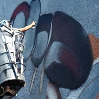 Oslikavanje murala u Sisku