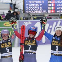 Tessa Worley, Mikaela Shiffrin i Sofia Goggia (2)