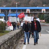 Zajednički prosvjed Radničke fronte i slovenske Levice