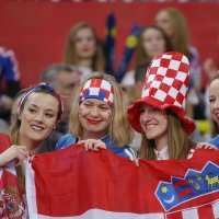 Hrvatske navijačice u Areni protiv Bjelorusije