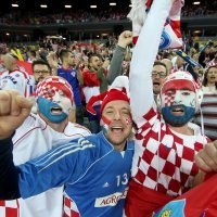 Navijači na utakmici Hrvatska - Norveška