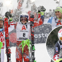 Hirscher, Kristoffersen i Yule, u krugu Vidović
