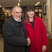 Blaženko Boban u društvu splitske olimpijke Darije Obratov u splitskoj Kući slavnih