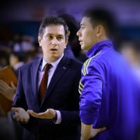 Danijel Lutz i trener momčadi Seoul Samsung Thunders Lee Sang-min