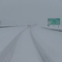 Zimski uvjeti na autocesti A1 izmedju čvorova Sveti Rok i Karlovac.