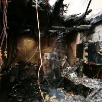 Gašenje požara obiteljske kuće u Ložišćima