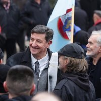 Prosvjedni skup zbog dolaska srbijanskog predsjednika Aleksandra Vučića