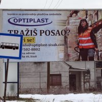 plakat, optiplast, sisak