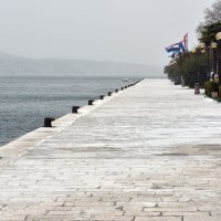 Snijeg na šibenskoj rivi