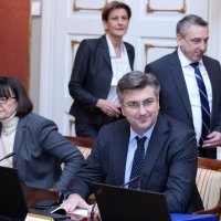 Andrej Plenković, Martina Dalić,  Predrag Štromar